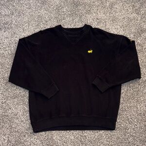 Vintage Slazenger Masters Golf Waffle Crewneck in Black